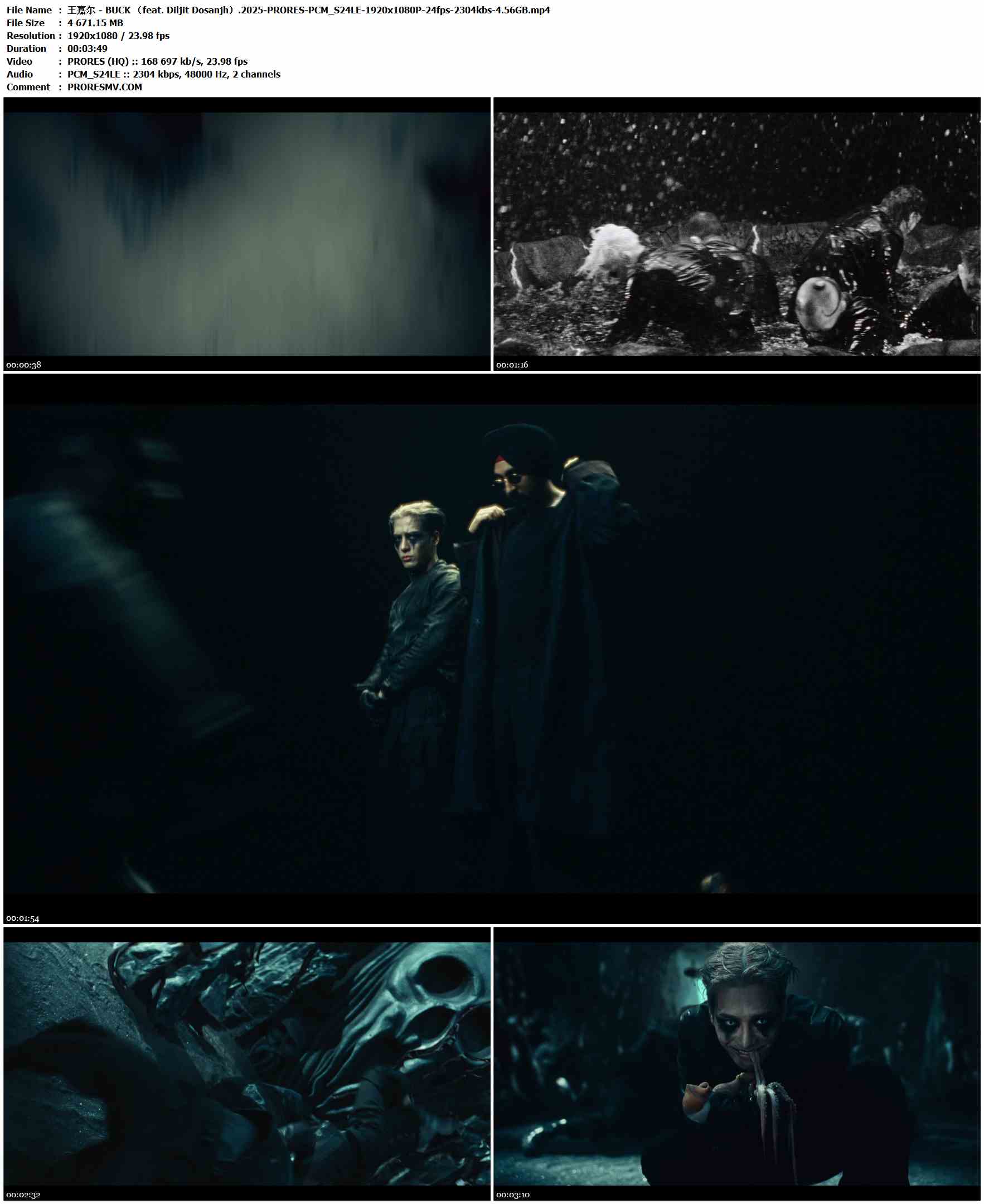 王嘉尔 - BUCK （feat. Diljit Dosanjh）.2025-PRORES-PCM_S24LE-1920x1080P-24fps-2304kbs-4.56GB官方MV_高清MV